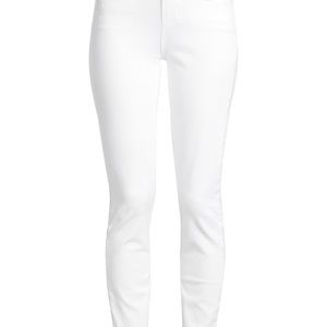Paige Skyline Ankle Peg White Jeans